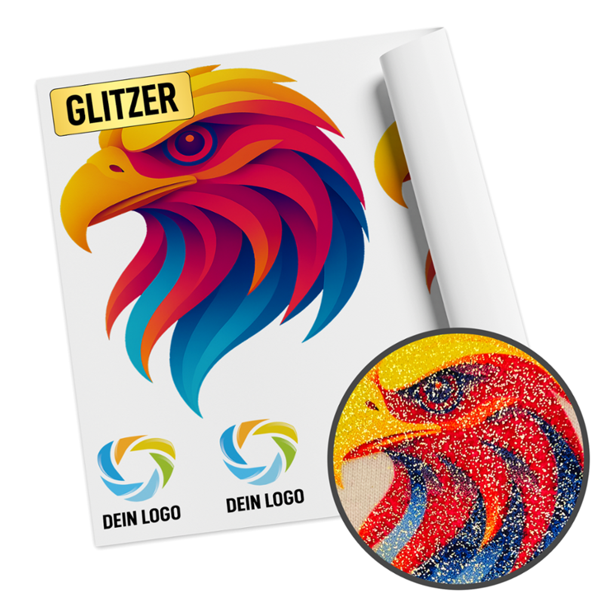 DTF Transfer gold glitzernd - Meterware 100 x 30 cm