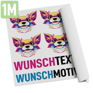 Rubons UV-DTF 100 x 30 cm, randlose Aufkleber zum Aufreiben