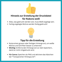 Rubons UV-DTF weiß DIN A3, randlose Aufkleber zum Aufreiben